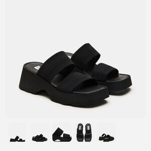 Steve Madden Solara Black Sandals
